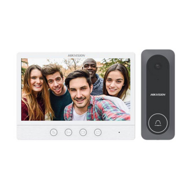 Kit Videoportero Hikvision DS-KIS212(O-STD) | Pantalla 7” | Sistema Análogo