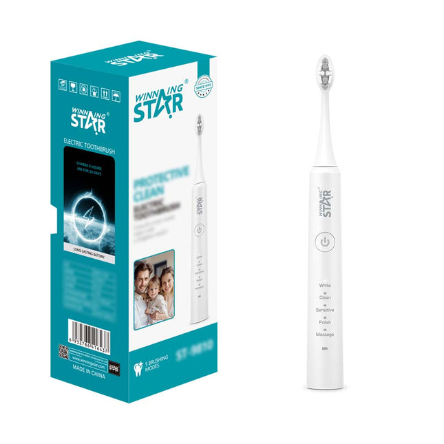Winning Star Cepillo de Dientes Eléctrico Blanco, ST-9810