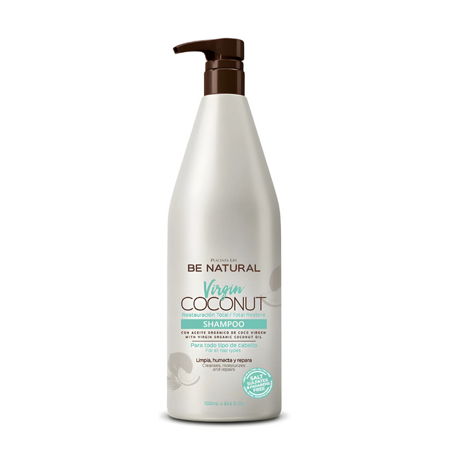Shampoo Virgin Coconut Placent Life | 1000ml | Nutrición profunda y reparación intensiva para cabello seco y maltratado