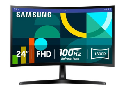 Monitor Samsung Essential S3 LS24D366GANXZA | 24” Curvo | FHD 1920x1080 | 100Hz