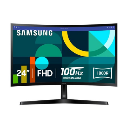 Monitor Samsung Essential S3 LS24D366GANXZA | 24” Curvo | FHD 1920x1080 | 100Hz
