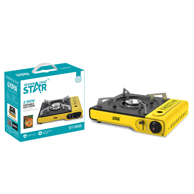 Winning Star Cocina de Gas Portátil 2900W Amarilla, ST-5658