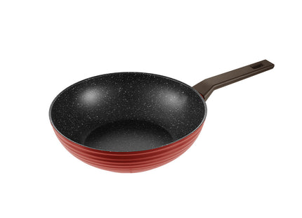 Sartén Wok Antiadherente Winning Star ST-5228, Aluminio 28 cm