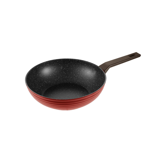 Sartén Wok Antiadherente Winning Star ST-5228, Aluminio 28 cm