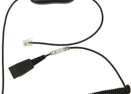Jabra GN1216 Cable Espiralado de 2 m para Teléfonos Avaya 1600, 9600, J169 y J179