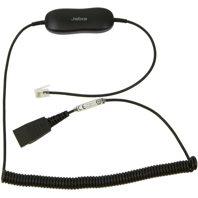 Jabra GN1216 Cable Espiralado de 2 m para Teléfonos Avaya 1600, 9600, J169 y J179