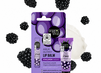 Organic Shop Bálsamo labial ácido hialurónico y mora 10 ml