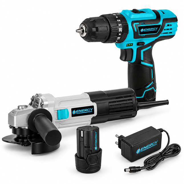 Energy Kit Taladro y Esmeril, DDI10/2/12 C1+AG115/2/120