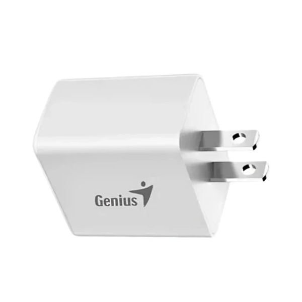 Cargador de Pared Genius PD-20ACP | USB-C Power Delivery | 20W | Carga Rápida | Blanco