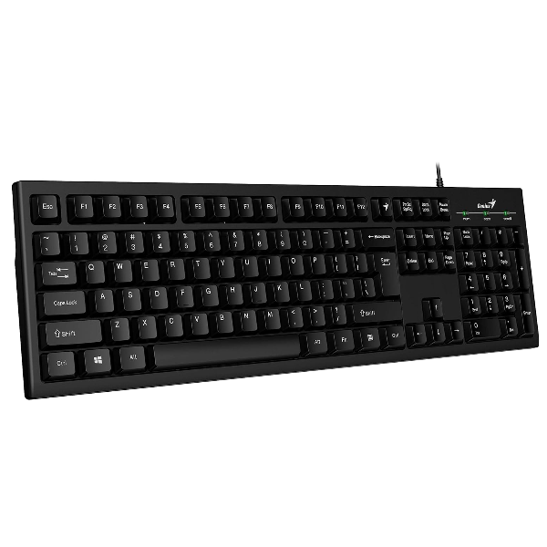 Vista superior del teclado Genius SlimStar 230II mostrando distribución de teclas