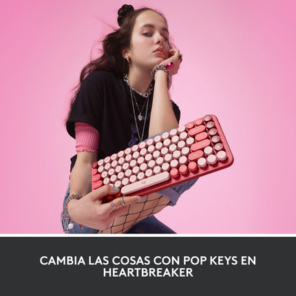 Teclado Logitech POP Keys 65% Mecánico | Inalámbrico Bluetooth | Español