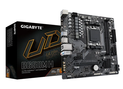 Tarjeta Madre Gigabyte B650M H | AM5 | Micro ATX | DDR5 | PCIe 4.0 | USB 3.2 | HDMI | DisplayPort