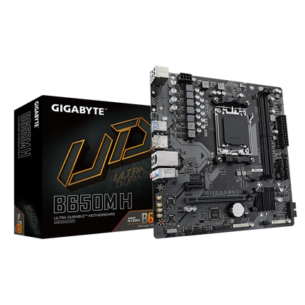 Tarjeta Madre Gigabyte B650M H | AM5 | Micro ATX | DDR5 | PCIe 4.0 | USB 3.2 | HDMI | DisplayPort