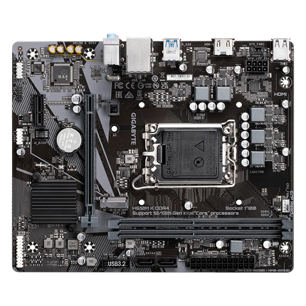 Tarjeta Madre Gigabyte H610M K DDR4 | LGA1700 | Micro ATX | PCIe 4.0 | HDMI | USB 3.2