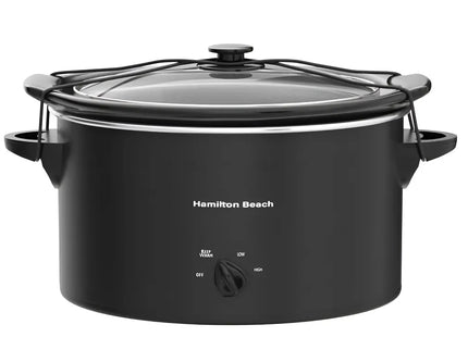 Hamilton Beach Olla de Cocción Lenta 5 Qt Ovalada Negra, 33256