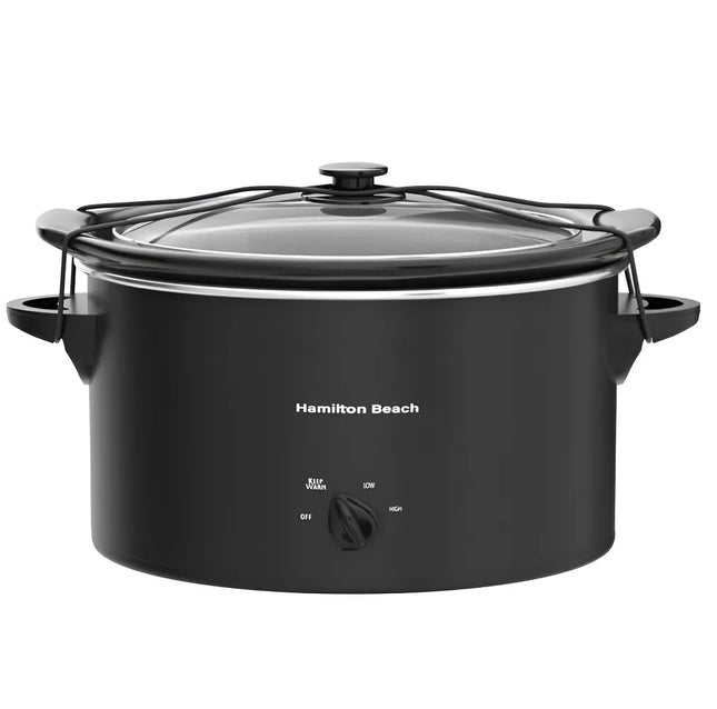Hamilton Beach Olla de Cocción Lenta 5 Qt Ovalada Negra, 33256