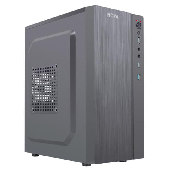Case Nova CM05KTRA006C | Micro ATX | Panel Lateral Acrílico | USB-C | 2x USB 2.0 | Audio HD | Fuente de Poder 600W