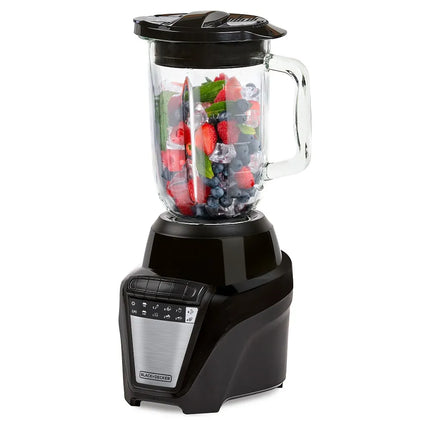 Licuadora Black+Decker BL0876‑1BDLA Ice Crush | 700 W | 8 Velocidades + Pulso | Jarra Vidrio 1.25 L | Acero Inoxidable | Negra