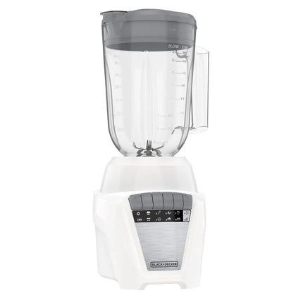 Licuadora Black+Decker BL0877‑1WDLA Ice Crush | 700 W | 8 Velocidades + Pulso | Jarra Plástico 1.65 L | Acero Inoxidable | Blanca