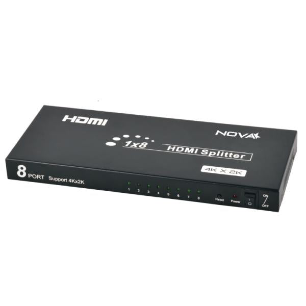 Splitter HDMI Nova FAA38318001C | 8 Puertos | 4K @ 30Hz | Duplicador de Señal | Plug and Play