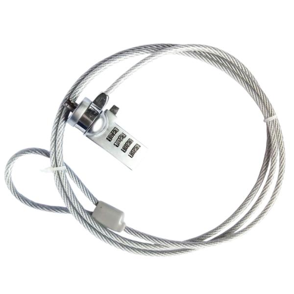 Candado para Laptop Nova FXXLK118001C | Código de Seguridad | Cable de Acero 1.8m | Antirrobo | Compatible con Ranura Kensington