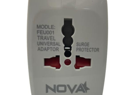Adaptador Universal Nova FEU001001C | Para Viajes | Compatible con Múltiples Enchufes | Compacto y Portátil