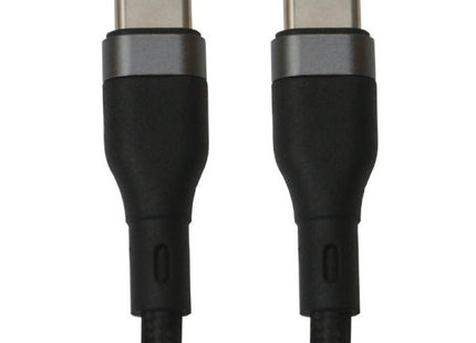 Cable USB-C a USB-C Nova FAD31918001C | 65W | 1.8M | Carga Rápida | Nylon Trenzado | Alta Durabilidad