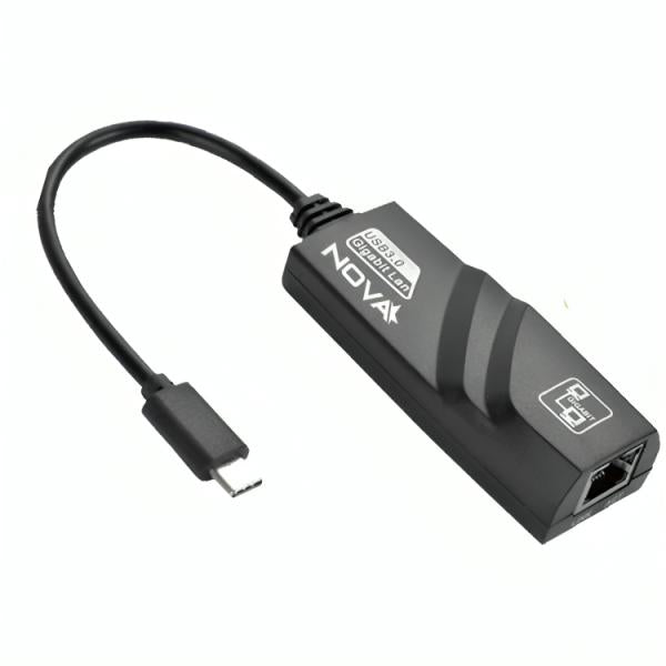 Adaptador Nova FAA302UR001C | USB-C a RJ45 Gigabit | 0.15M | Conexión Ethernet Rápida | Plug and Play