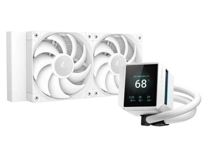 Enfriamiento Líquido DeepCool MYSTIQUE 240 WH ARGB | 240 mm | LCD 2,8” | LGA1851 / 1700 / AM5
