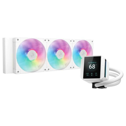 ENFRIAMIENTO LIQUIDO RGB DEEPCOOL MYSTIQUE 360 WH ARGB 3 EN 1 360MM  AM5/AM4 Y LGA1851/1700 EN ADELANTE R-LX360-WHDSNMCP-G-1