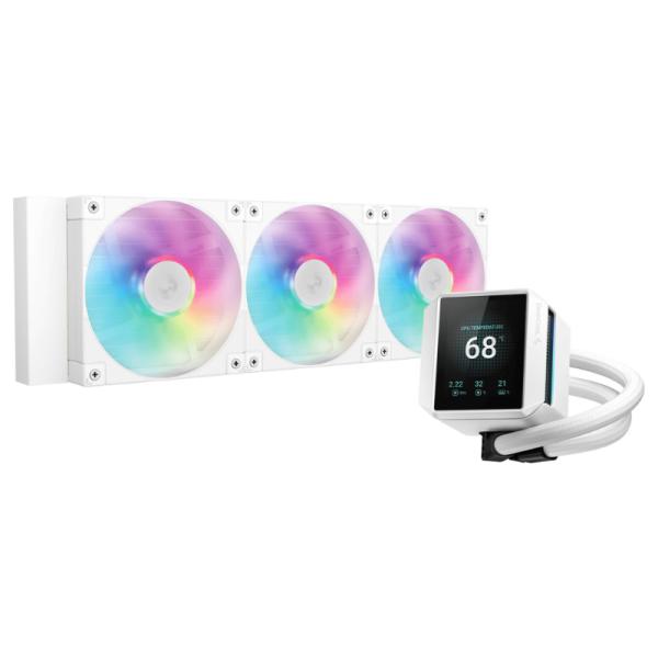 ENFRIAMIENTO LIQUIDO RGB DEEPCOOL MYSTIQUE 360 WH ARGB 3 EN 1 360MM  AM5/AM4 Y LGA1851/1700 EN ADELANTE R-LX360-WHDSNMCP-G-1