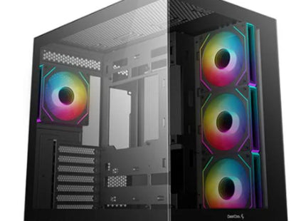 Case DeepCool CG530 4F BK R-CG530-BKADA4-G-1 | Torre Media | Plástico y Acero | 3 Ventiladores Laterales | 1 Ventilador Trasero | Negro