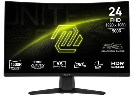 Monitor Gaming MSI MAG 242C | 23.6” Curvo | FHD 1920 x 1080 | 180Hz | Anti-Glare | HDMI y DisplayPort