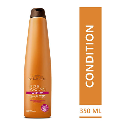 Acondicionador Reparador con Argán 350ml Placent Life | Para hidratar y restaurar el cabello seco y dañado