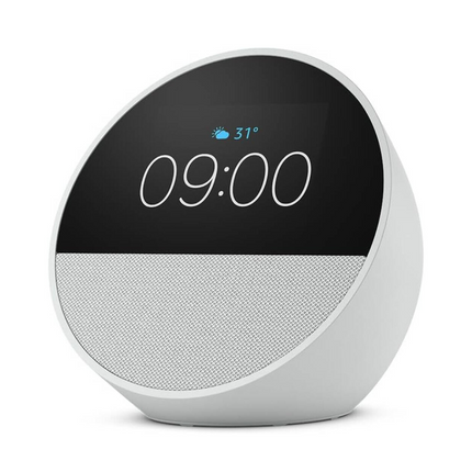 Amazon Echo Spot 2024 | Reloj Inteligente con Alarma | Alexa Integrada | Pantalla de 2.5”