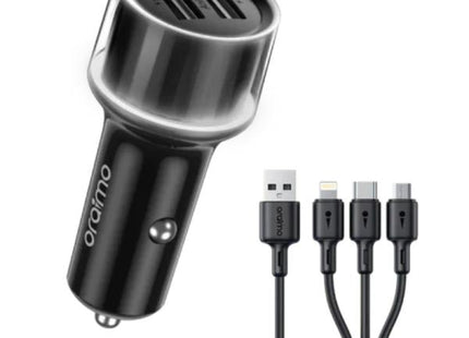 Cargador Oraimo Highway 15 | 15.5W | Con Cable 3 en 1 | USB-A | Carga Rápida