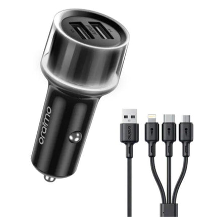 Cargador Oraimo Highway 15 | 15.5W | Con Cable 3 en 1 | USB-A | Carga Rápida