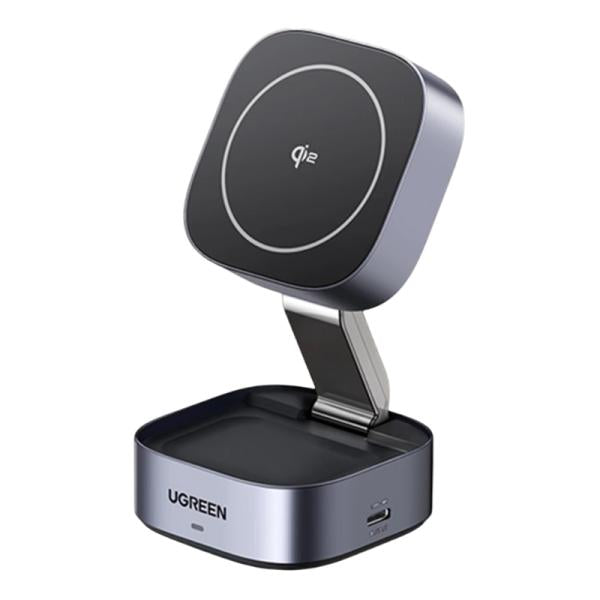 Cargador Inalámbrico UGREEN W702 | 15 W Qi2 | Magnético 2 en 1 | Plegable