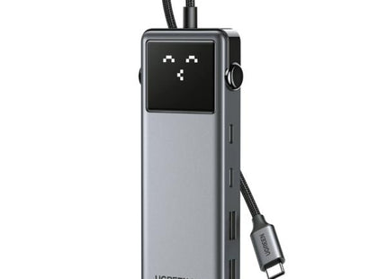 Hub UGREEN CM888 USB-C 6 en 1 con puertos HDMI y USB múltiples vista frontal