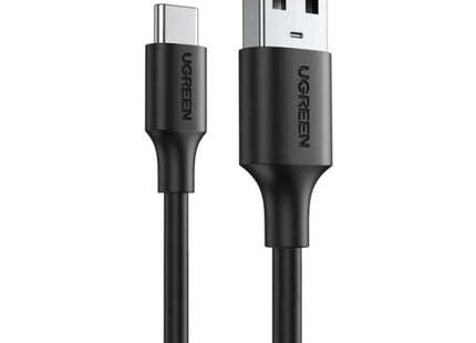 Cable UGREEN US287 USB-A a USB-C de 2 metros con conectores macho en ambos extremos color negro