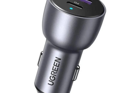 Adaptador UGREEN CD213 | Cargador de auto 36 W | USB‑C 18 W PD + USB‑A QC 18 W | Dual