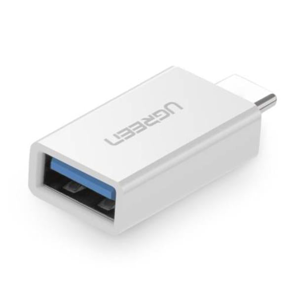 Adaptador UGREEN US173 | USB-C 3.1 a USB-A 3.0 | 5Gbps | OTG | Blanco