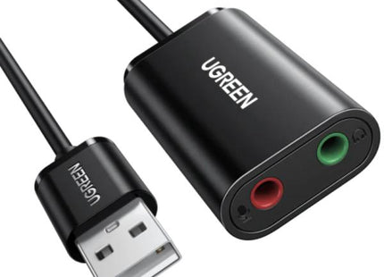 Adaptador de Audio UGREEN US205 | USB-A a 3.5mm | 48kHz | Tarjeta de Sonido Externa
