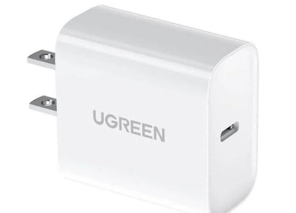 Cargador de pared UGREEN CD137 20W con puerto USB-C vista frontal