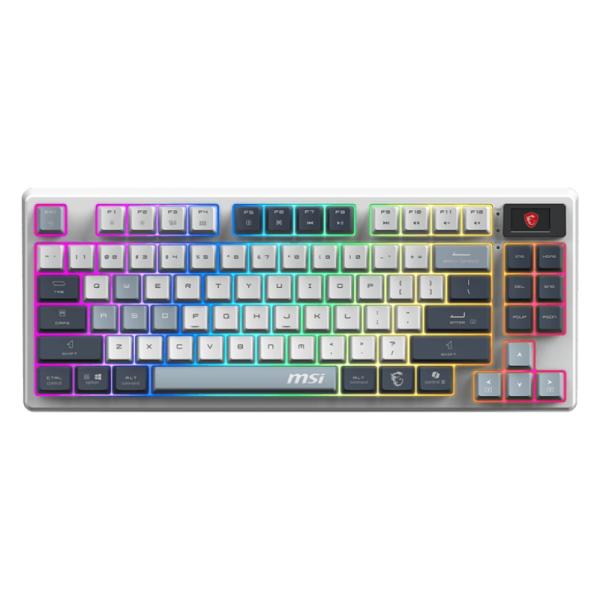 TECLADO GAMING RGB MSI FORGE GK600 TKL WIRELESS SKY MECÁNICO INALÁMBRICO BLUETOOTH INGLÉS S11-43CEP01-HH9