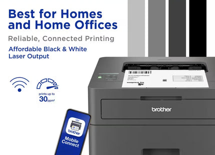 Impresora Láser Monocromática Brother HL-L2405W Wi-Fi Doble Banda y USB 2.0
