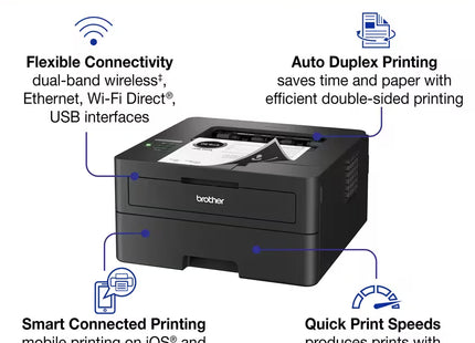 Impresora Láser Monocromática Brother, HLL2460DW