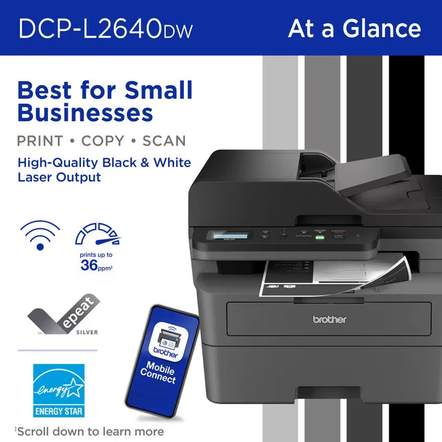 Impresora Láser Monocromática Brother, DCPL2640DW
