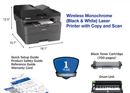 Impresora Láser Monocromática Brother, DCPL2640DW