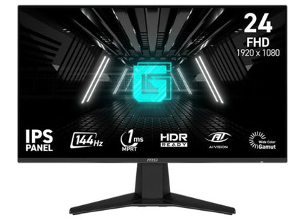 Monitor gaming MSI G242L E14 de 23.8 pulgadas con panel IPS y marcos delgados vista frontal